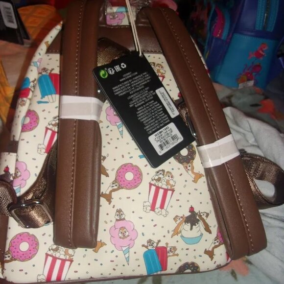 New Loungefly Disney Chip and Dale Sweet Treats Mini Backpack - Picture 2 of 3